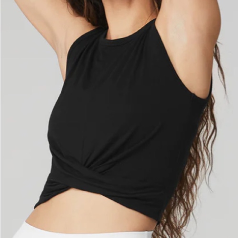 Alo Yoga Cover Tank in Black Sz S